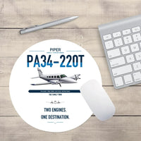 Thumbnail for Piper PA-34-220T Seneca V design on white round mouse pad