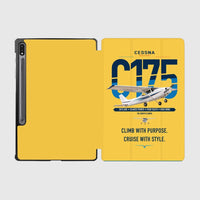 Thumbnail for Cessna 175 Skylark design on yellow samsung tablet tablet case