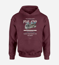 Thumbnail for PT6E-67XP design on dark red hoodie single side
