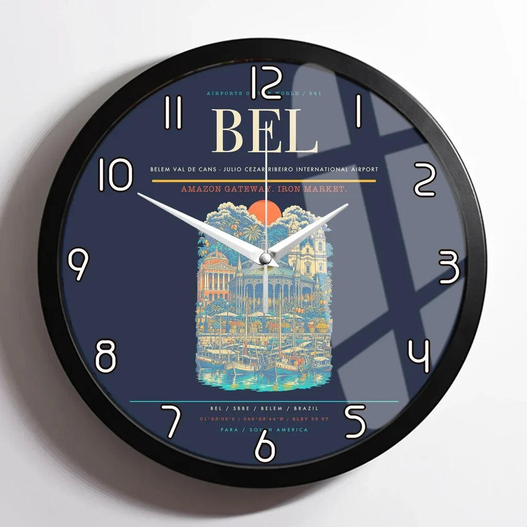 Belem Val de Cans - Julio Cezar Ribeiro International Airport BEL Wall-Clock Framed - Navy Blue