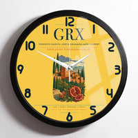 Thumbnail for Federico García Lorca Granada-Jaén Airport (GRX) design on yellow framed wall clock