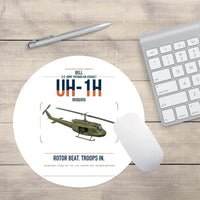 Thumbnail for Bell UH-1H Iroquois design on white round mouse pad