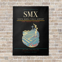 Thumbnail for Santa Maria Public Airport SMX vertical canvas print - no frame - black background