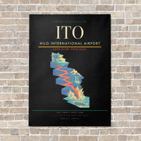 Thumbnail for Hilo International Airport ITO vertical canvas print - no frame - black background
