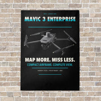 Thumbnail for DJI Mavic 3 Enterprise vertical canvas print - no frame - black background