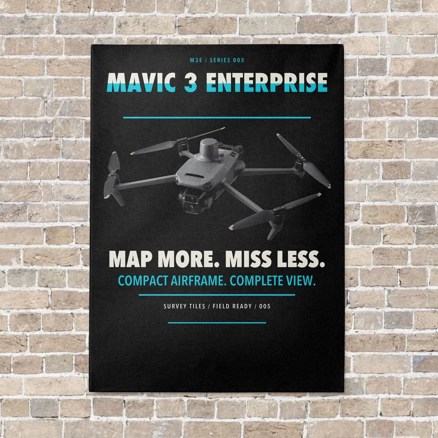DJI Mavic 3 Enterprise vertical canvas print - no frame - black background