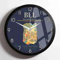 Thumbnail for Billund Airport BLL Wall-Clock Framed - Navy Blue