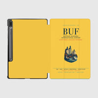 Thumbnail for Buffalo Niagara International Airport (BUF) design on yellow samsung tablet tablet case