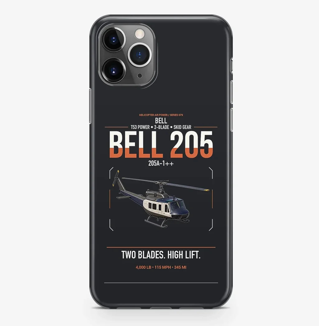 Bell 205A-1++ design on black magsafe iphone case, for iPhone Pro Max