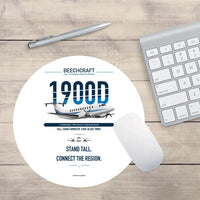 Thumbnail for Beechcraft 1900D design on white round mouse pad