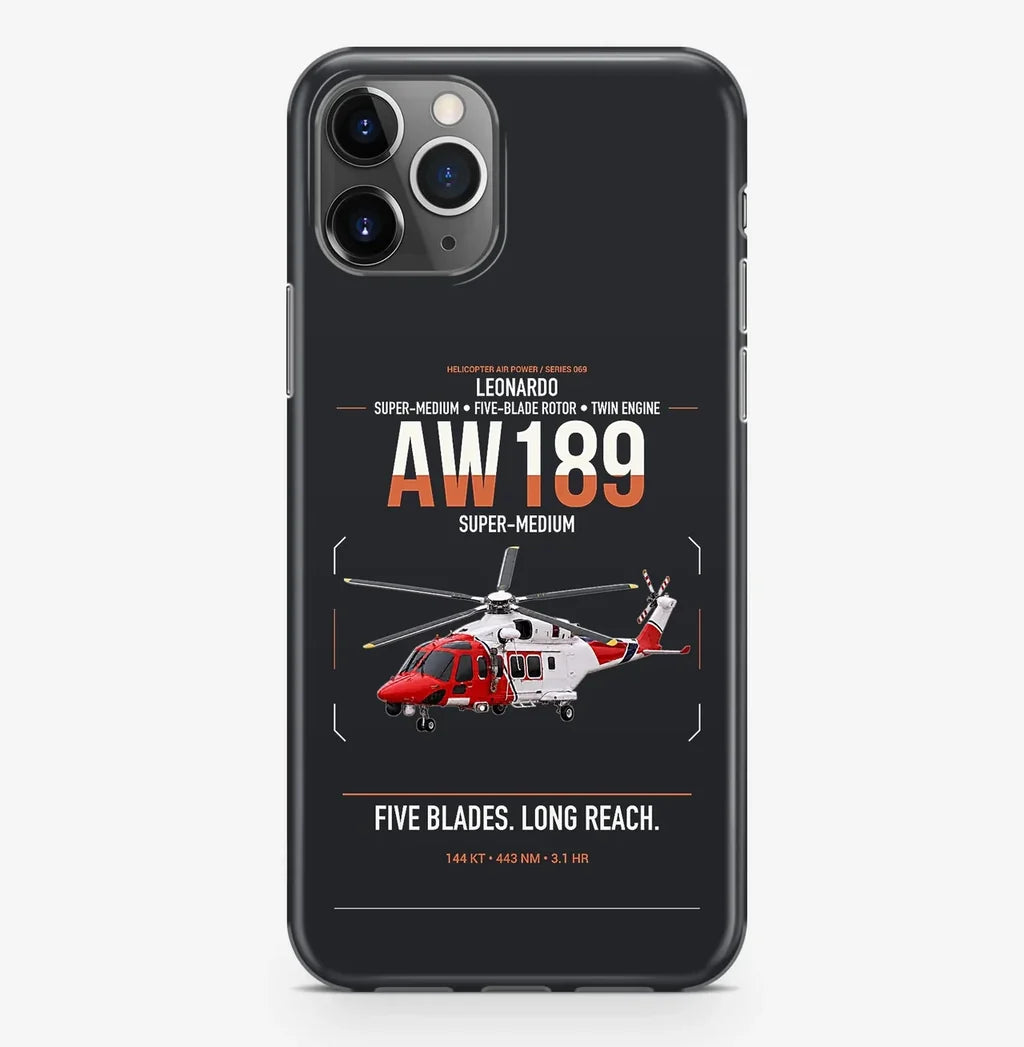 Leonardo AW189 design on black magsafe iphone case, for iPhone Pro Max