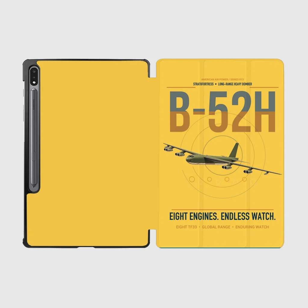 B-52H Stratofortress design on yellow samsung tablet tablet case