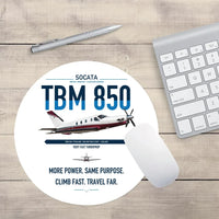 Thumbnail for Socata TBM 850 design on white round mouse pad