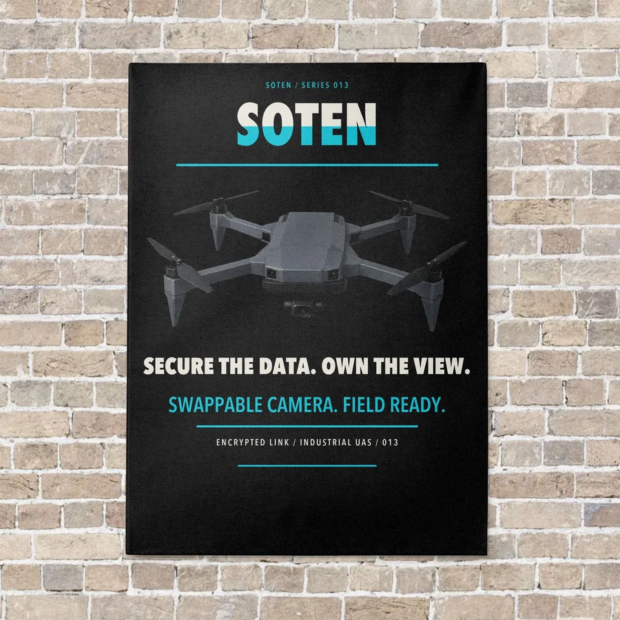 ACSL SOTEN vertical canvas print - no frame - black background