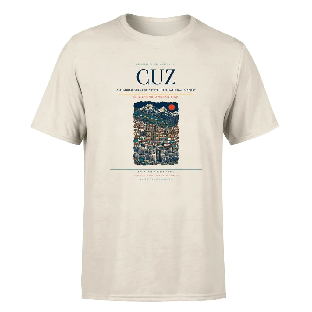 Cusco Airport (CUZ) Premium T-Shirt Beige