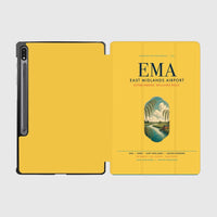 Thumbnail for East Midlands Airport (EMA) design on yellow samsung tablet tablet case