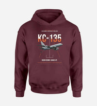Thumbnail for KC-135 STRATOTANKER design on dark red double-side hoodie, single-side print