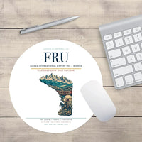Thumbnail for Manas International Airport (FRU) design on white round mouse pad