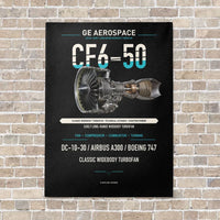 Thumbnail for CF6-50 vertical canvas print - no frame - black background