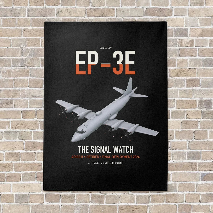 EP-3E ARIES II vertical canvas print - no frame - black background