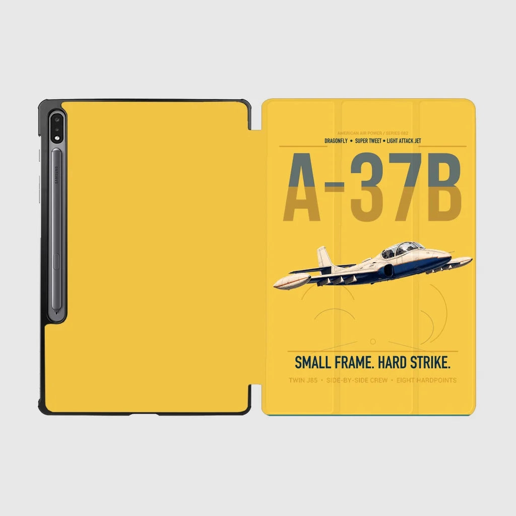 A-37B Dragonfly design on yellow samsung tablet tablet case