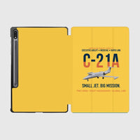 Thumbnail for C-21A Learjet Small Jet Big Mission design on yellow samsung tablet tablet case