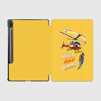 Thumbnail for Hover Hold Commit design on yellow samsung tablet tablet case