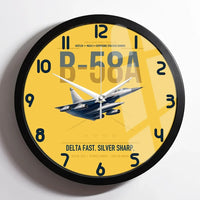 Thumbnail for B-58A Hustler design on yellow framed wall clock