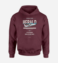 Thumbnail for Handley Page HPR.7 Dart Herald design on dark red hoodie single side
