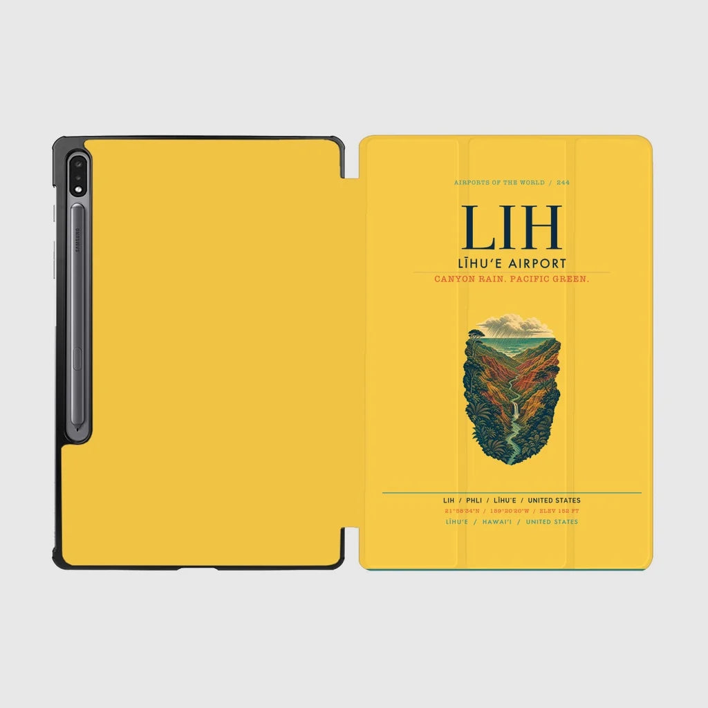 Līhuʻe Airport (LIH) design on yellow samsung tablet tablet case