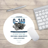 Thumbnail for O-360 design on white round mouse pad