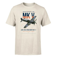 Thumbnail for Hawker Tempest Mk V design on beige t-shirt, single-side print