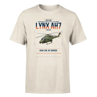 Thumbnail for Westland Lynx AH7 design on beige t-shirt, single-side print