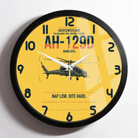Thumbnail for AgustaWestland AH-129D Mangusta design on yellow framed wall clock