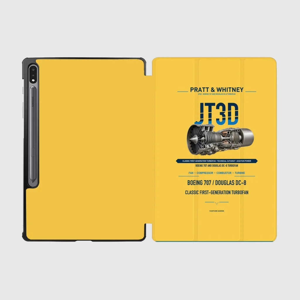 JT3D design on yellow samsung tablet tablet case