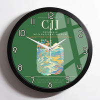 Thumbnail for Cheongju International Airport CJJ Wall-Clock Framed - Green
