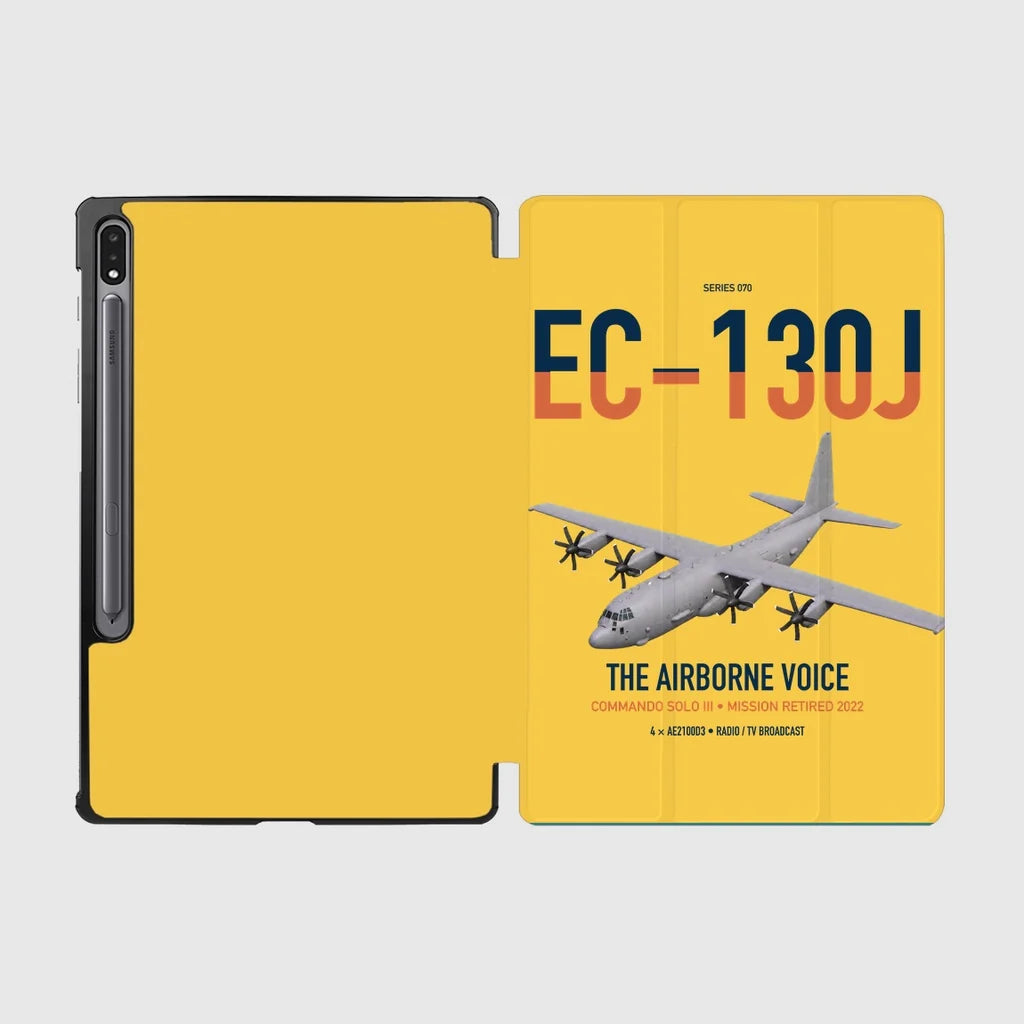 EC-130J Commando Solo III design on yellow samsung tablet tablet case