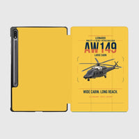 Thumbnail for Leonardo AW149 design on yellow samsung tablet tablet case