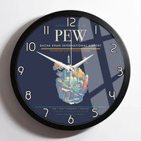 Thumbnail for Bacha Khan International Airport PEW Wall-Clock Framed - Navy Blue
