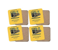 Thumbnail for CFM56-5C design on yellow 4 pieces set coaster