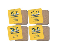 Thumbnail for NAMC YS-11A design on yellow 4 pieces set coaster
