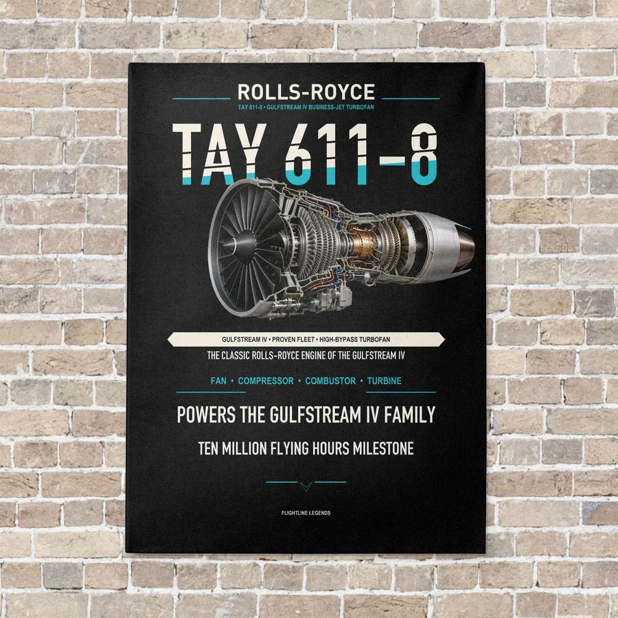 TAY 611-8 vertical canvas print - no frame - black background