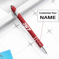 Thumbnail for Boeing 767 Flat Text touch pen - wine red with name