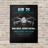 Thumbnail for DJI Air 2S vertical canvas print - no frame - black background