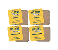 Thumbnail for Cessna Citation M2 Gen2 design on yellow 4 pieces set coaster