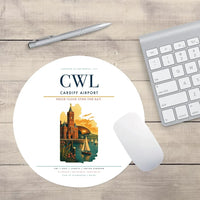 Thumbnail for Cardiff Airport (CWL) design on white round mouse pad