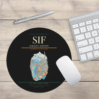Thumbnail for Simikot Airport SIF Mouse-Pad Round - Black