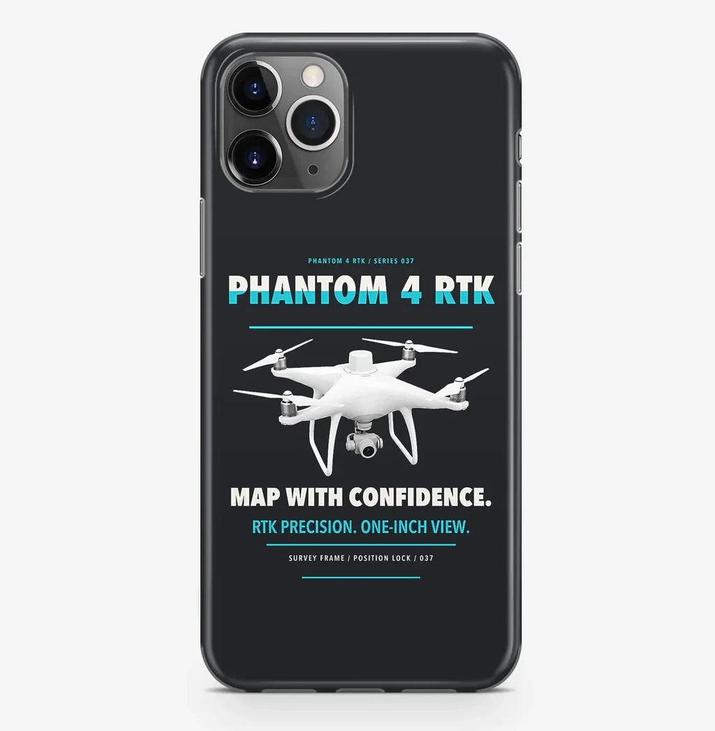 DJI Phantom 4 RTK Case ProMax design on black iphone case promax
