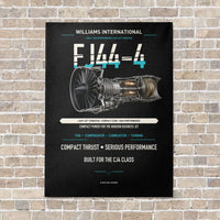 Thumbnail for FJ44-4 vertical canvas print - no frame - black background