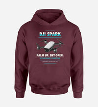 Thumbnail for DJI Spark design on dark red hoodie single side